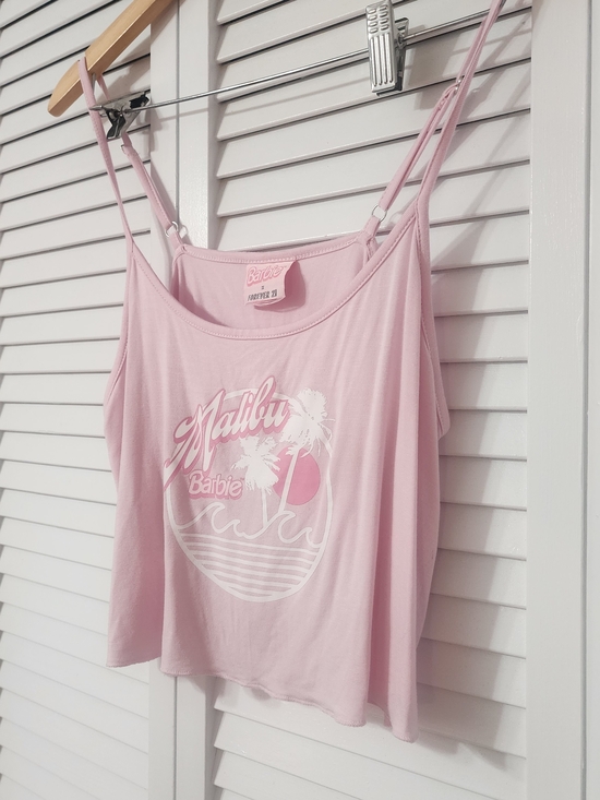 Forever 21 Tops - Barbie Pink Malibu Graphic Crop Top Tank Top